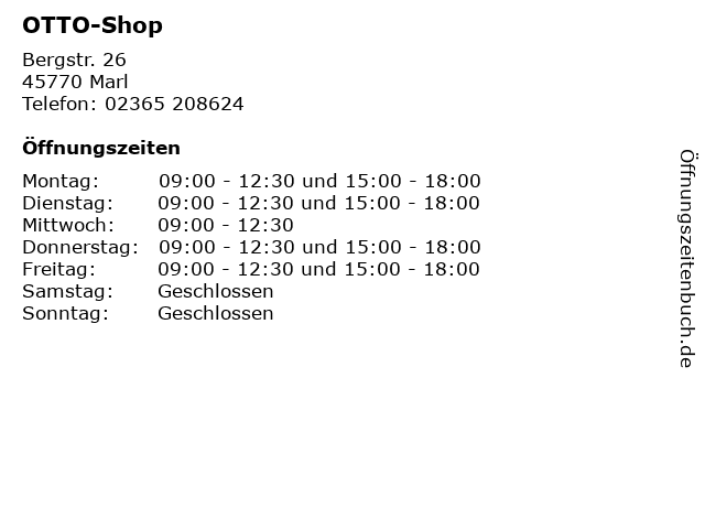 OTTO-Shop in Marl: Adresse und Öffnungszeiten
