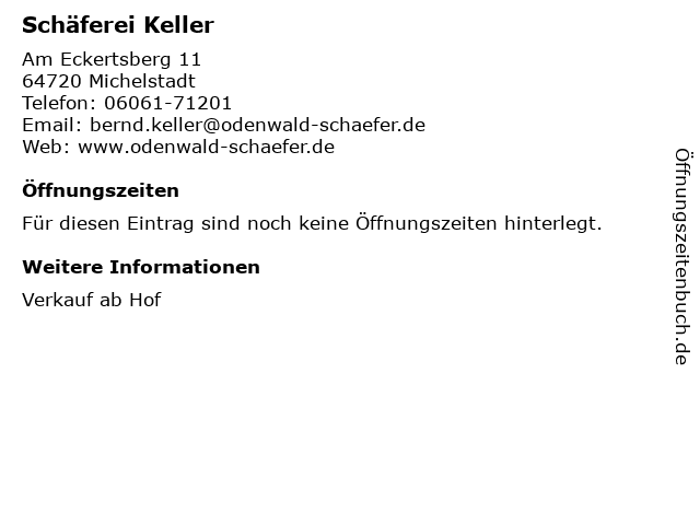 Schäferei Keller in Michelstadt: Adresse und Öffnungszeiten