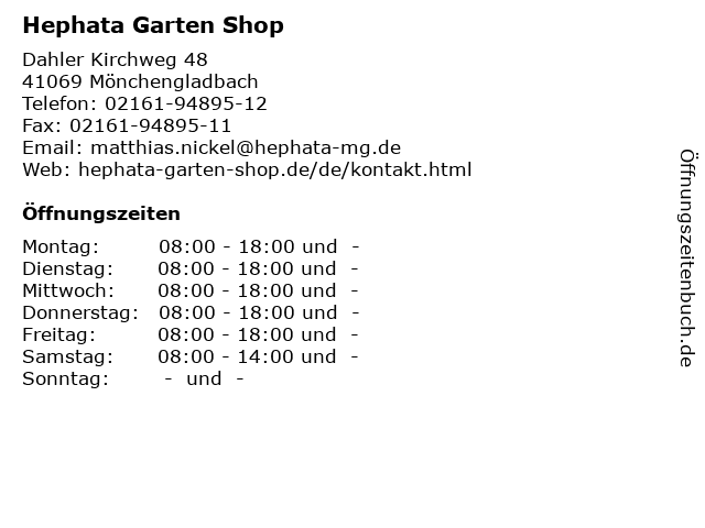 Hephata Garten Shop in Mönchengladbach: Adresse und Öffnungszeiten