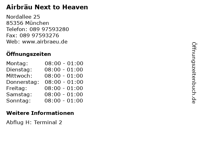 Airbräu Next to Heaven in München: Adresse und Öffnungszeiten