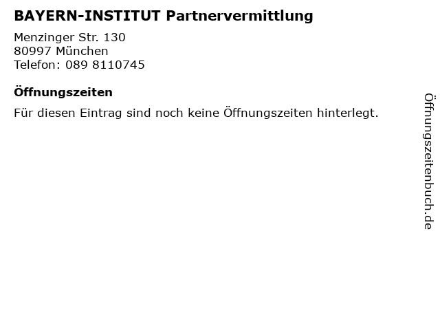 BAYERN-INSTITUT Partnervermittlung München - Institut