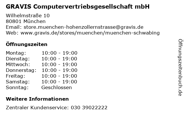 ᐅ Offnungszeiten Gravis Munchen Schwabing Wilhelmstrasse 10 In Munchen