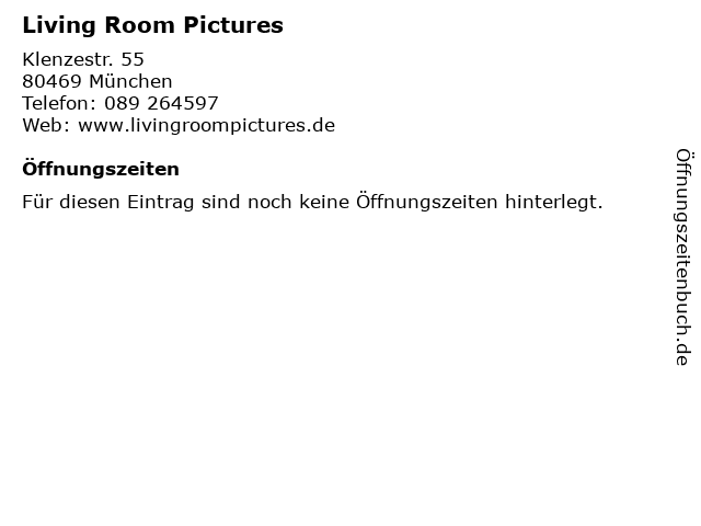 Living Room Pictures in München: Adresse und Öffnungszeiten