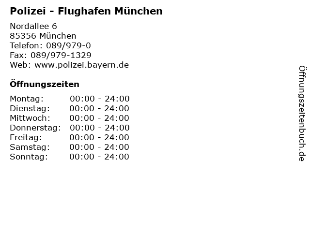 Polizei - Flughafen München in München: Adresse und Öffnungszeiten