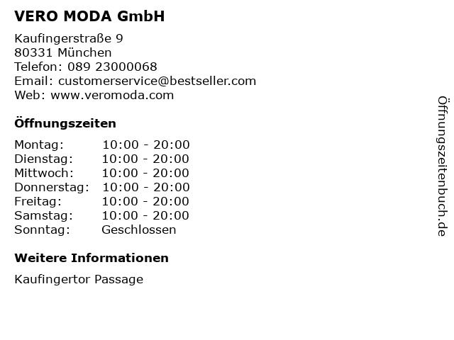 ᐅ „VERO MODA GmbH“ | Kaufingerstraße 9 in München