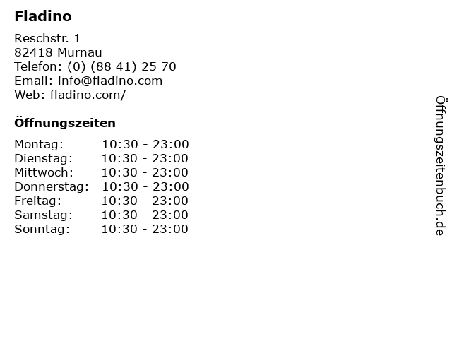 Fladino in Murnau: Adresse und Öffnungszeiten