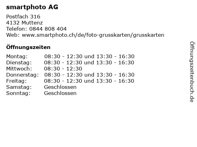 smartphoto AG in Muttenz: Adresse und Öffnungszeiten