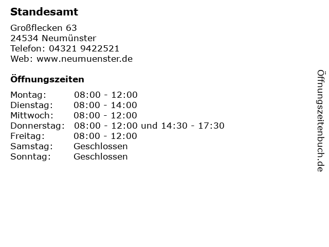 Standesamt neumünster aufgebot