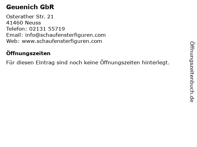 Geuenich GbR in Neuss: Adresse und Öffnungszeiten