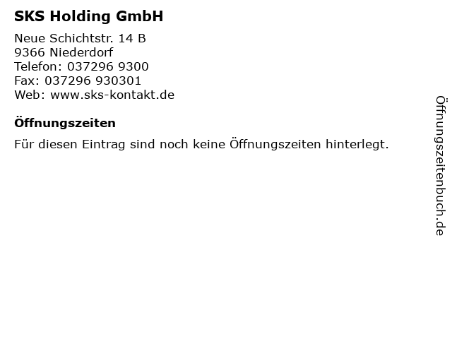 SKS Holding GmbH in Niederdorf: Adresse und Öffnungszeiten