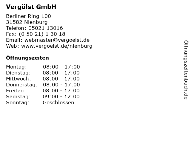 Vergölst GmbH in Nienburg: Adresse und Öffnungszeiten