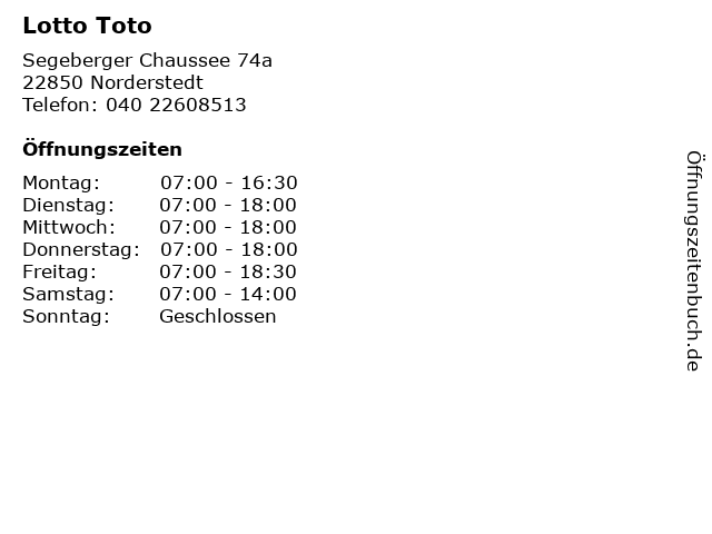 Lotto Toto in Norderstedt: Adresse und Öffnungszeiten