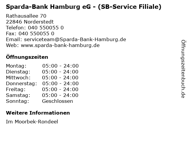 ᐅ Offnungszeiten Sparda Bank Hamburg Eg Sb Service Filiale