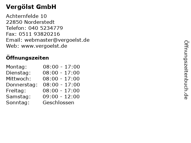 Vergölst GmbH in Norderstedt: Adresse und Öffnungszeiten