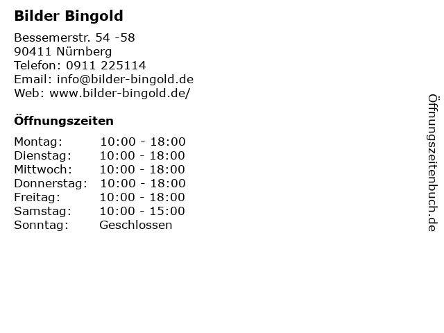 ᐅ Offnungszeiten Bilder Bingold Farberstr 2125 In Nurnberg
