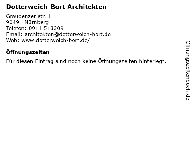 Dotterweich-Bort Architekten in Nürnberg: Adresse und Öffnungszeiten