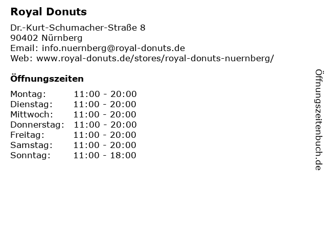 Royal Donuts in Nürnberg: Adresse und Öffnungszeiten