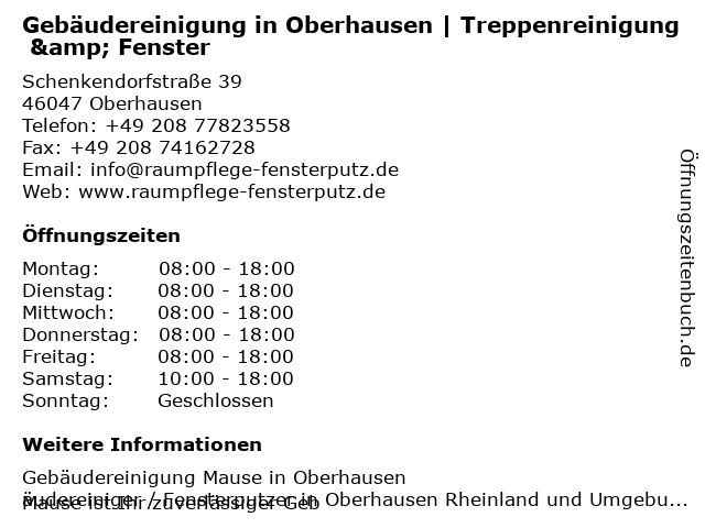 Gebäudereinigung Fensterputz Mause Oberhausen | Bodenversiegelung in Oberhausen: Adresse und Öffnungszeiten