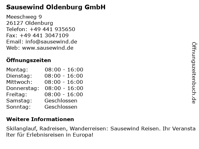 sausewind oldenburg