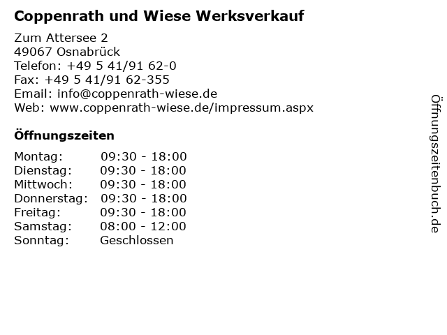 Coppenrath Und Wiese Werksverkauf