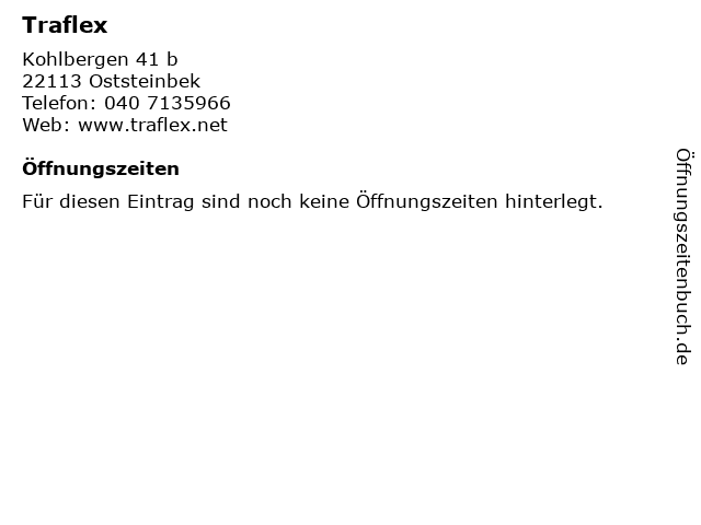 Traflex in Oststeinbek: Adresse und Öffnungszeiten