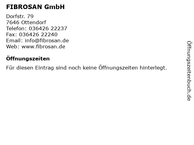 FIBROSAN GmbH in Ottendorf: Adresse und Öffnungszeiten