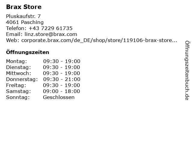 Brax Store in Pasching: Adresse und Öffnungszeiten