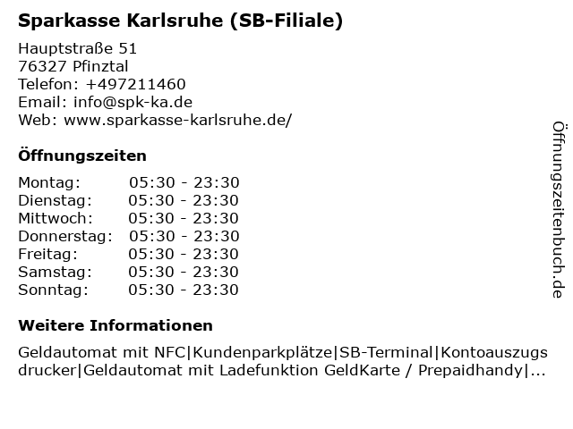ᐅ Offnungszeiten Sparkasse Karlsruhe Filiale Sollingen