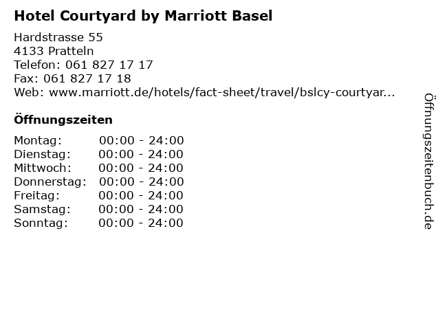 Hotel Courtyard by Marriott Basel in Pratteln: Adresse und Öffnungszeiten
