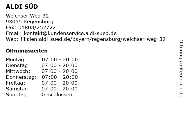 öffnungszeiten Heiligabend 2022 Aldi Süd ᐅ Öffnungszeiten „ALDI SÜD“ Weichser weg 32 in Regensburg öffnungszeiten Heiligabend 2022 Aldi Süd ᐅ Öffnungszeiten „ALDI SÜD“ Weichser weg 32 in Regensburg