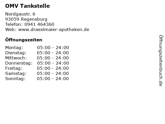 OMV Tankstelle in Regensburg: Adresse und Öffnungszeiten
