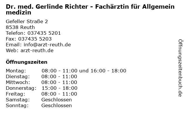 Home - Arzt Reuth – Praxis Dr. Gerlinde RIchter