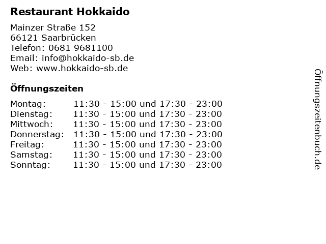 Hokkaido Saarbrücken Hokkaido Saarbrücken