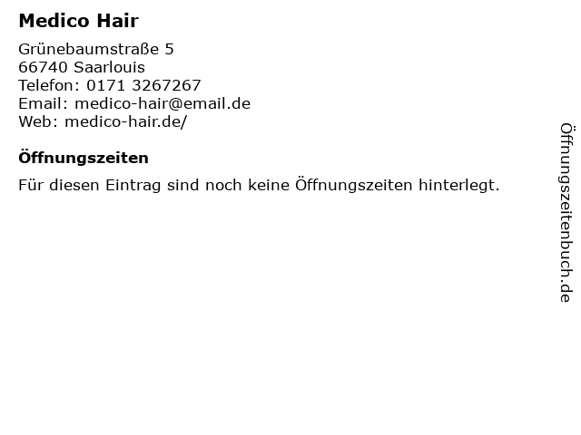 Medico Hair in Saarlouis: Adresse und Öffnungszeiten