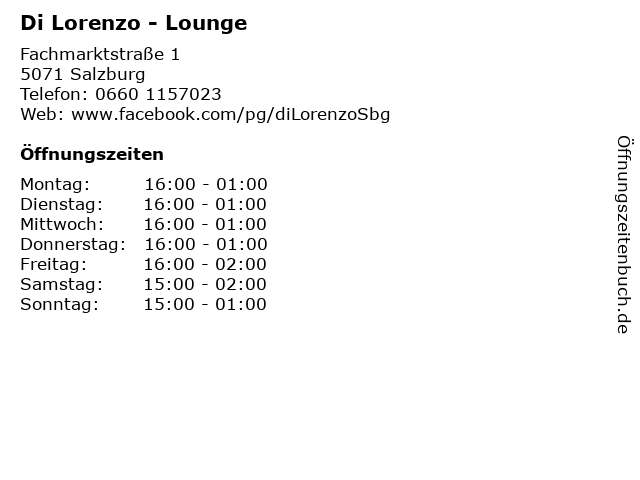 Di Lorenzo - Lounge in Salzburg: Adresse und Öffnungszeiten