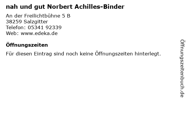 nah und gut Norbert Achilles-Binder in Salzgitter: Adresse und Öffnungszeiten