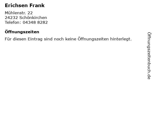 frank erichsen adresse