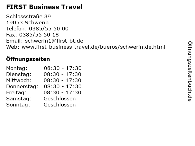 FIRST Business Travel in Schwerin: Adresse und Öffnungszeiten