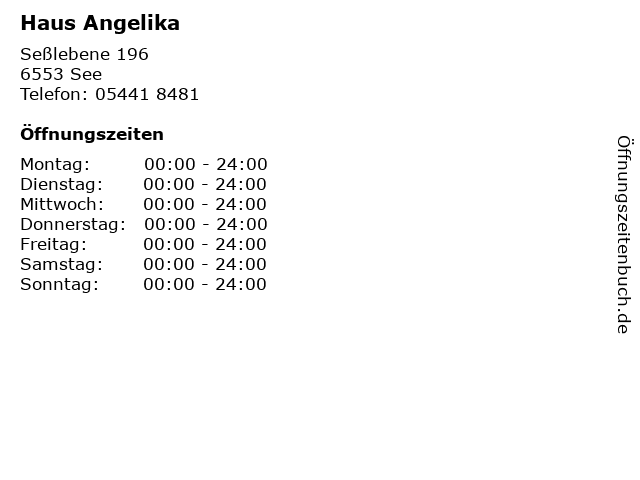 ᐅ Offnungszeiten Haus Angelika Sesslebene 196 In See