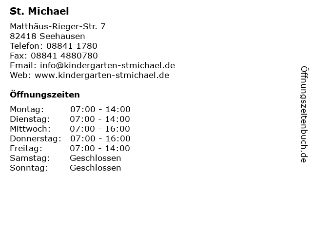 St. Michael in Seehausen: Adresse und Öffnungszeiten