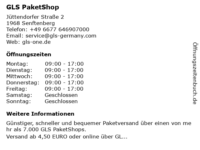 GLS PaketShop in Senftenberg: Adresse und Öffnungszeiten