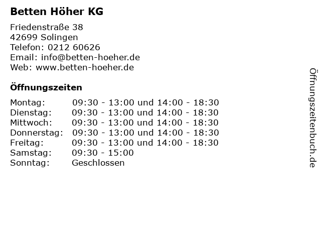 Betten Höher Solingen