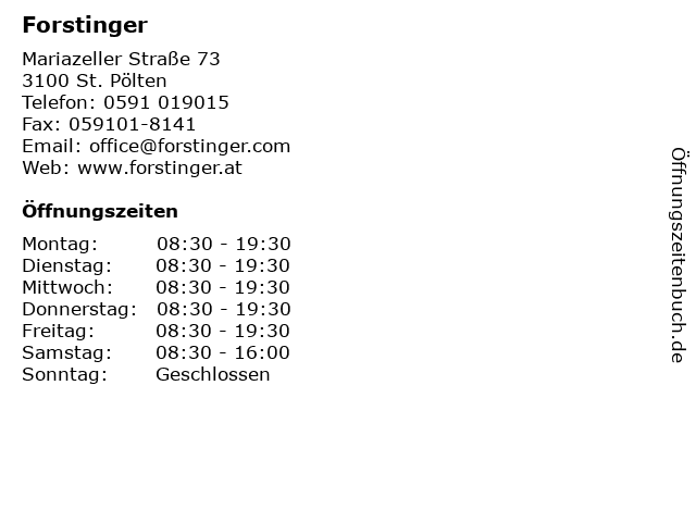 Forstinger in St. Pölten: Adresse und Öffnungszeiten