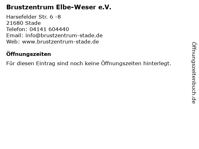 Brustzentrum Elbe-Weser e.V. in Stade: Adresse und Öffnungszeiten