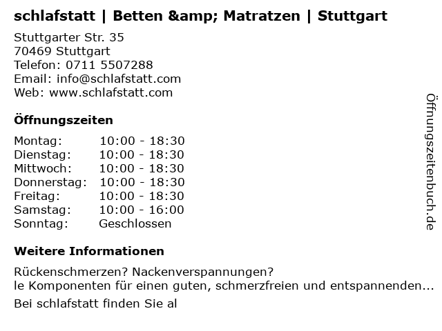 ᐅ Offnungszeiten Schlafstatt Im Haus Der Gesundheit