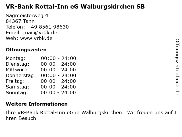 ᐅ Offnungszeiten Vr Bank Rottal Inn Eg