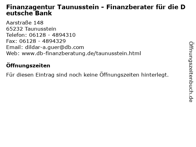 ᐅ Offnungszeiten Finanzagentur Jorg Frentzel Aarstrasse 148 In