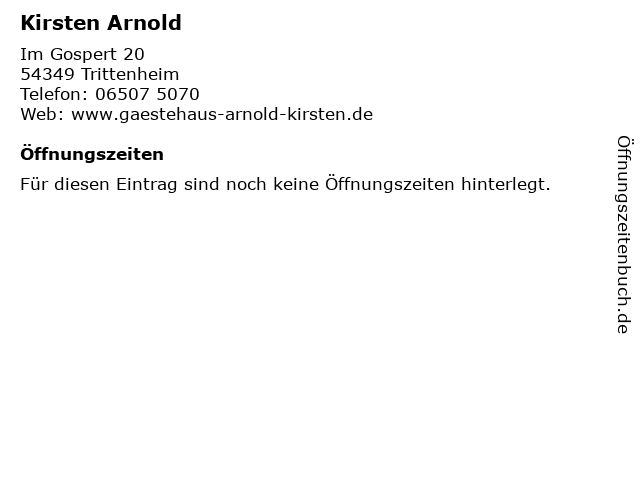 Kirsten Arnold in Trittenheim: Adresse und Öffnungszeiten