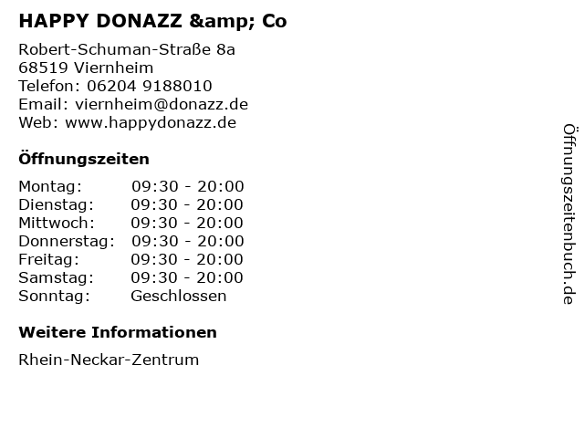 HAPPY DONAZZ & Co in Viernheim: Adresse und Öffnungszeiten