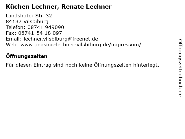 Küchen Lechner, Renate Lechner in Vilsbiburg: Adresse und Öffnungszeiten